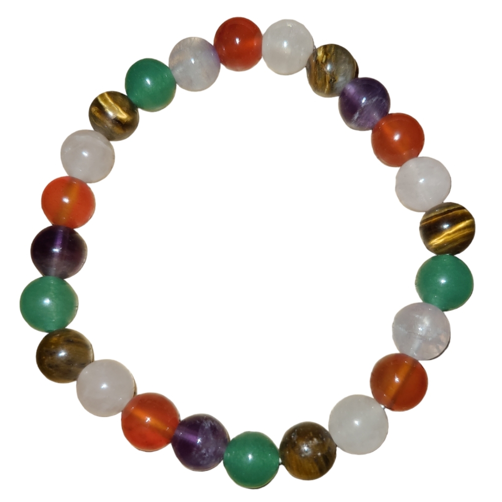 7" Multi Stone Beaded Bracelet L6